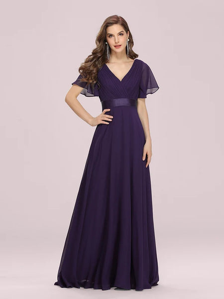 Vestido de Fiesta Talla M — Morado Oscuro  — Entrega Inmediata