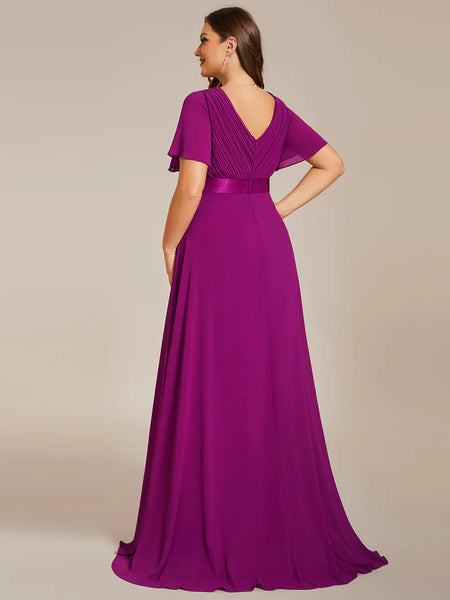 Vestido de Fiesta Talla XXXXL 24 — Morado — Entrega Inmediata