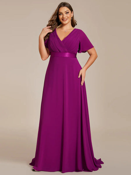 Vestido de Fiesta Talla XXXXL 24 — Morado — Entrega Inmediata