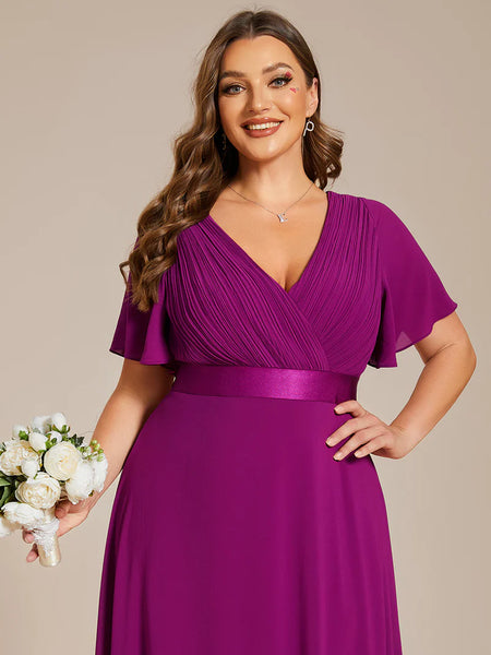 Vestido de Fiesta Talla XXXXL 24 — Morado — Entrega Inmediata