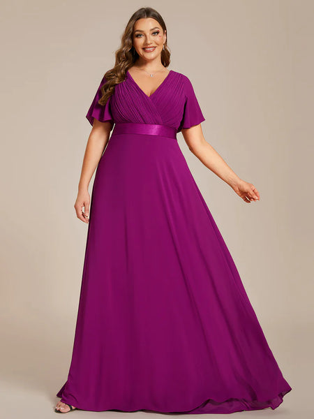 Vestido de Fiesta Talla XXXXL 24 — Morado — Entrega Inmediata