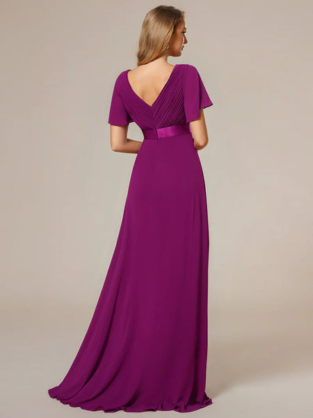 Vestido de Fiesta Talla XXXXL 24 — Morado — Entrega Inmediata