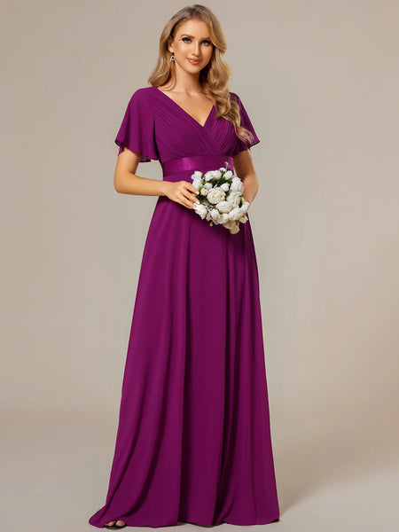 Vestido de Fiesta Talla XXXXL 24 — Morado — Entrega Inmediata