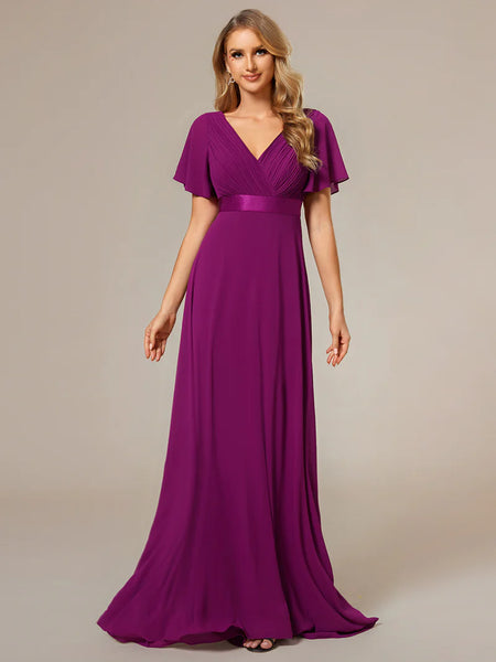 Vestido de Fiesta Talla XXXXL 24 — Morado — Entrega Inmediata