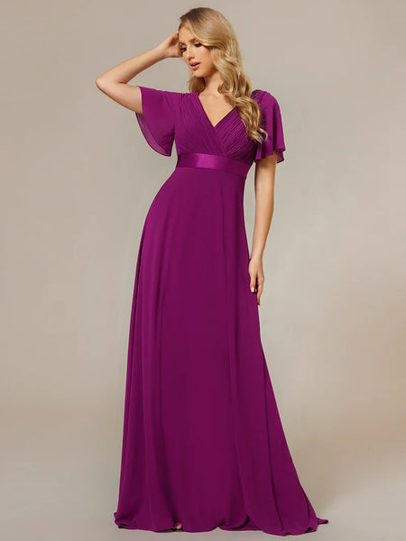 Vestido de Fiesta Talla XXXXL 24 — Morado — Entrega Inmediata