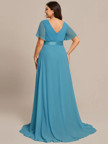 Vestido de Fiesta Talla XXXXL 26 — Azul Jade — Entrega Inmediata