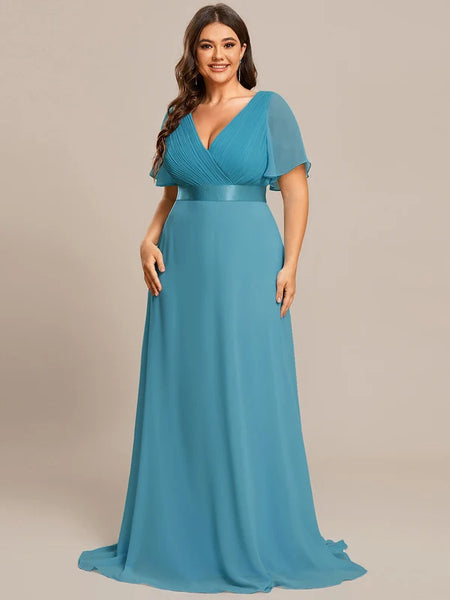 Vestido de Fiesta Talla XXXXL 26 — Azul Jade — Entrega Inmediata