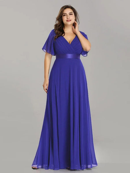 Vestido de Fiesta Talla XXXL 22 — Azul Zafiro — Entrega Inmediata
