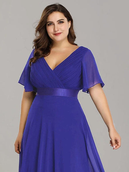 Vestido de Fiesta Talla XXXL 22 — Azul Zafiro — Entrega Inmediata