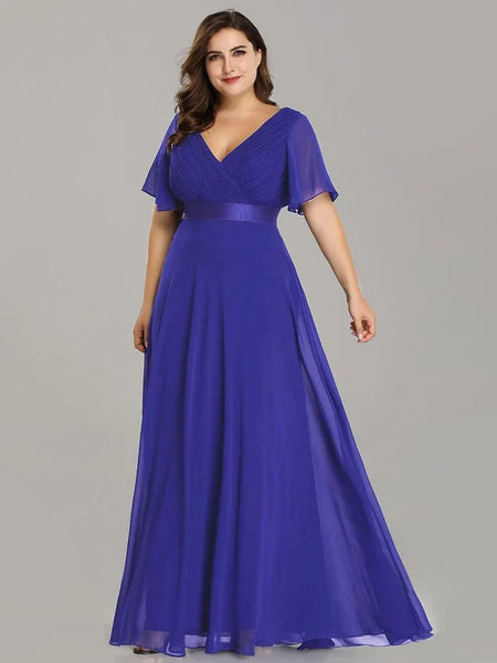 Vestido de Fiesta Talla XXXL 22 — Azul Zafiro — Entrega Inmediata
