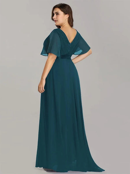 Vestido de Fiesta Talla M — Verde Azulado — Entrega Inmediata