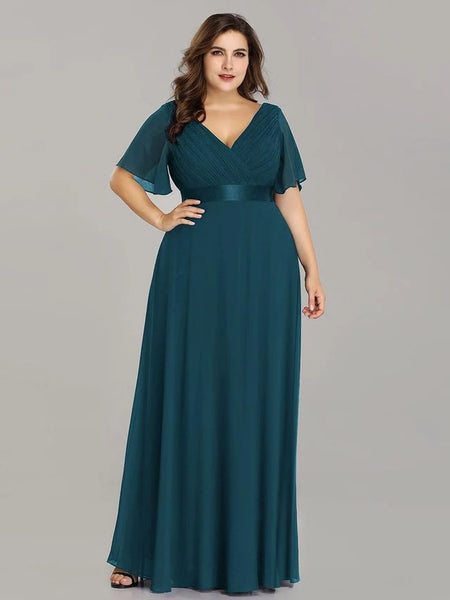 Vestido de Fiesta Talla M — Verde Azulado — Entrega Inmediata