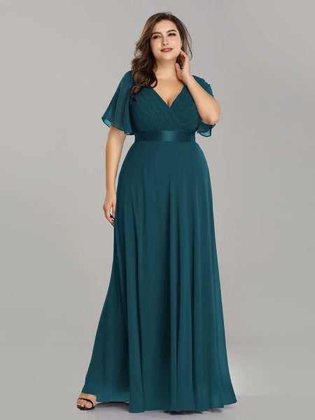 Vestido de Fiesta Talla M — Verde Azulado — Entrega Inmediata