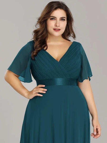 Vestido de Fiesta Talla M — Verde Azulado — Entrega Inmediata