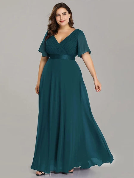 Vestido de Fiesta Talla M — Verde Azulado — Entrega Inmediata