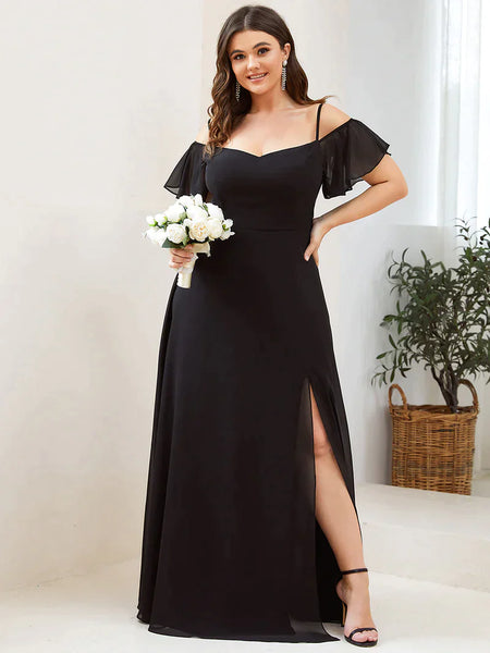 Vestido de Fiesta Talla XXXXL 24 — Negro — Entrega Inmediata