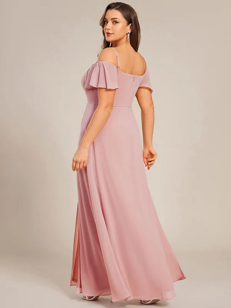 Vestido Largo de Fiesta Talla XS — Rosa Empolvado — Entrega Inmediata