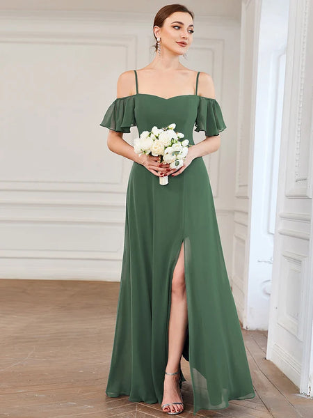 Vestido de Fiesta Talla XXL 18 —  Eucalipto — Entrega Inmediata