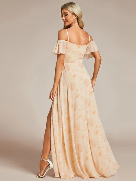 Vestido de Fiesta Talla S-M — Rosa Dorada — Entrega Inmediata