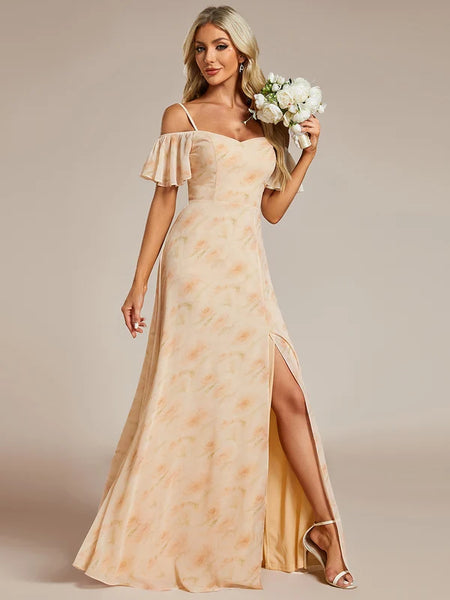 Vestido de Fiesta Talla S-M — Rosa Dorada — Entrega Inmediata