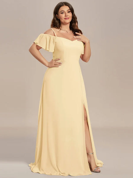 Vestido de Fiesta Talla S-M — Amarillo — Entrega Inmediata
