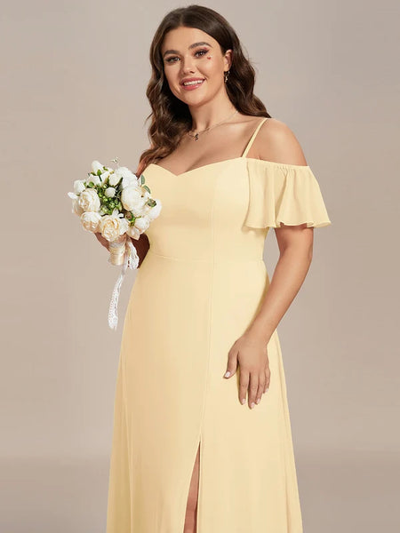 Vestido de Fiesta Talla S-M — Amarillo — Entrega Inmediata