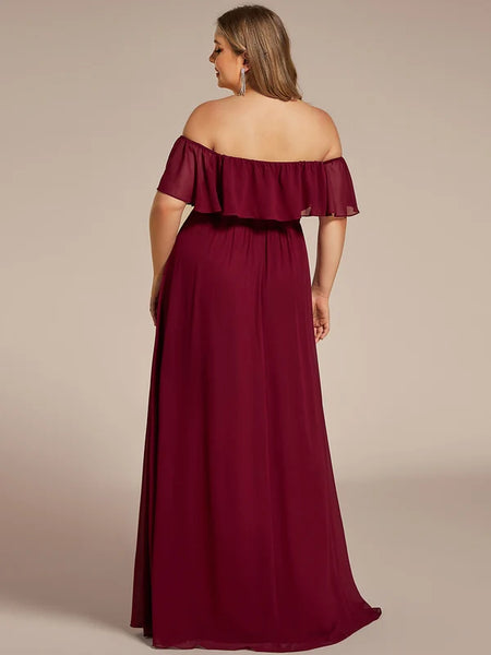 Vestido de Fiesta Talla L — Burdeo — Entrega Inmediata