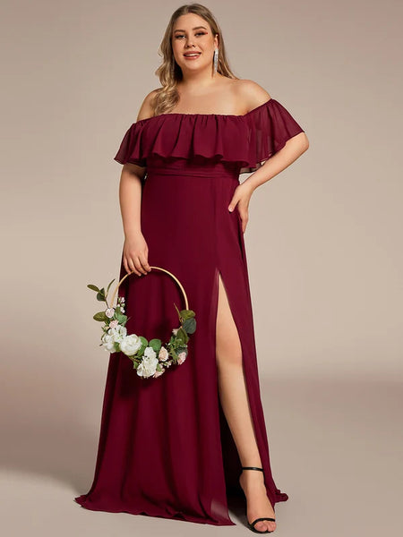 Vestido de Fiesta Talla L — Burdeo — Entrega Inmediata