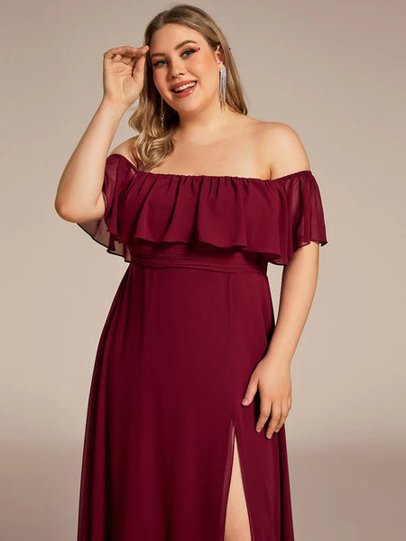 Vestido de Fiesta Talla L — Burdeo — Entrega Inmediata