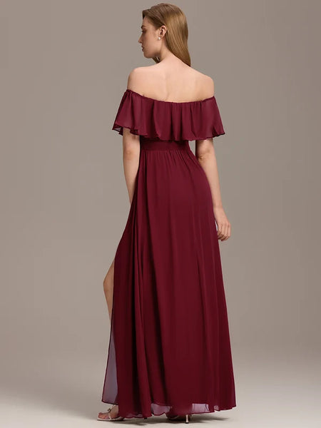 Vestido de Fiesta Talla L — Burdeo — Entrega Inmediata