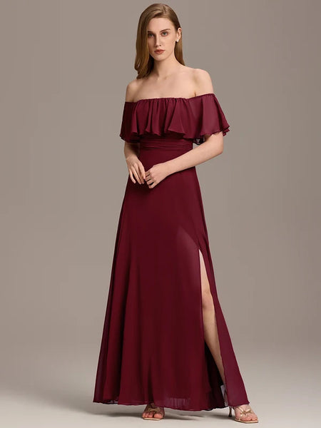Vestido de Fiesta Talla L — Burdeo — Entrega Inmediata