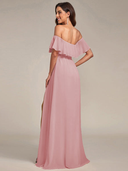Vestido de Fiesta Talla XXS — Rosa Empolvado — Entrega Inmediata