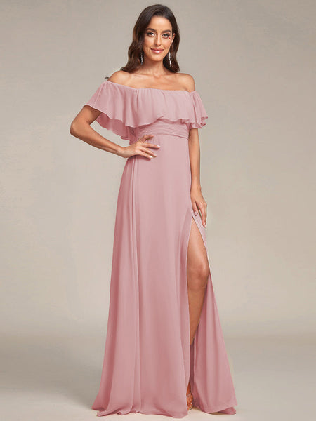 Vestido de Fiesta Talla XXS — Rosa Empolvado — Entrega Inmediata