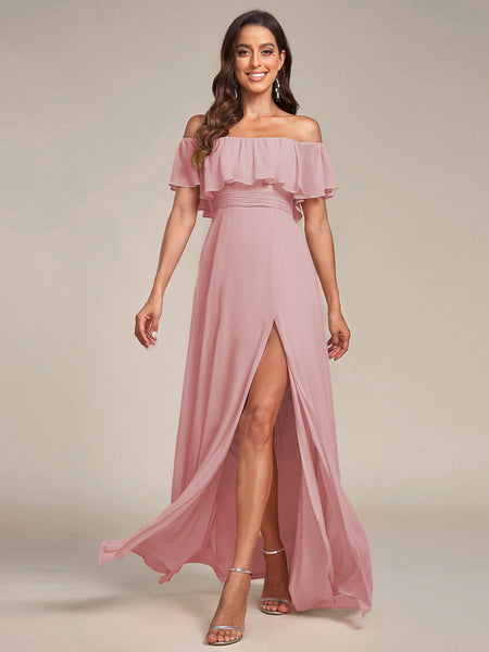 Vestido de Fiesta Talla XXS — Rosa Empolvado — Entrega Inmediata