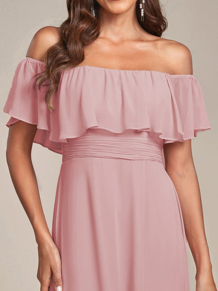 Vestido de Fiesta Talla XXS — Rosa Empolvado — Entrega Inmediata