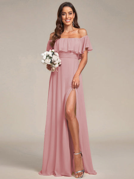 Vestido de Fiesta Talla XXS — Rosa Empolvado — Entrega Inmediata