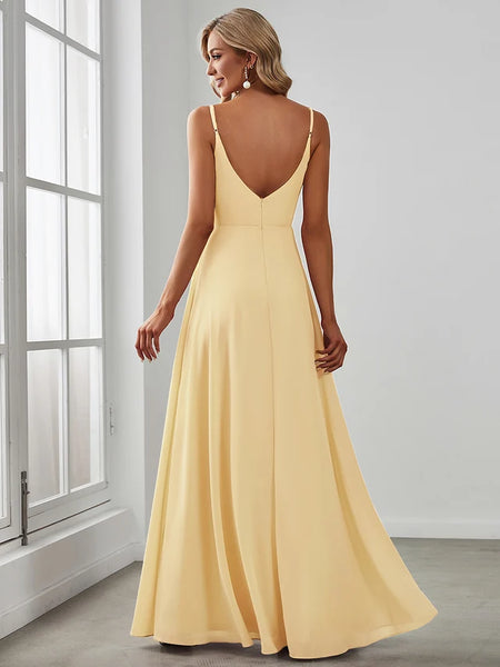 Vestido de Fiesta Talla S — Amarillo — Entrega Inmediata