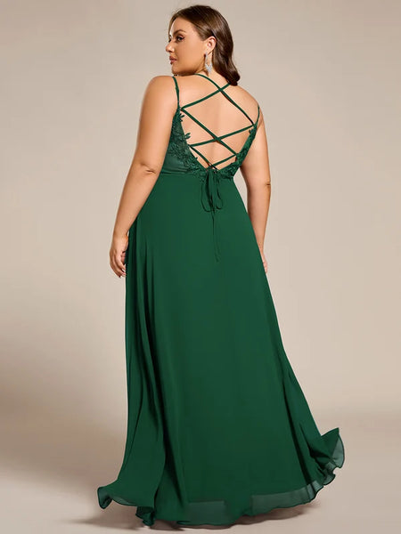 Vestido de Fiesta Talla XXXL 20 — Verde Oscuro — Entrega Inmediata