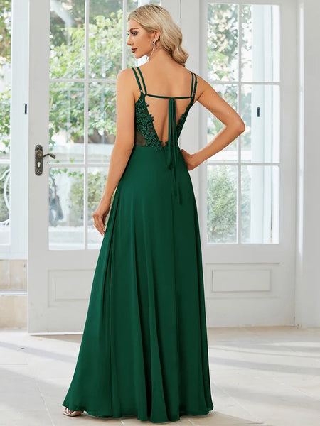 Vestido de Fiesta Talla XXXL 20 — Verde Oscuro — Entrega Inmediata