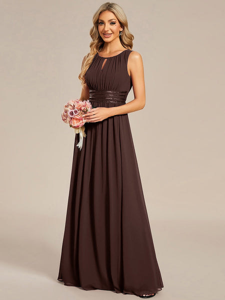 Vestido de Fiesta Talla XL — Marrón Chocolate — Entrega Inmediata