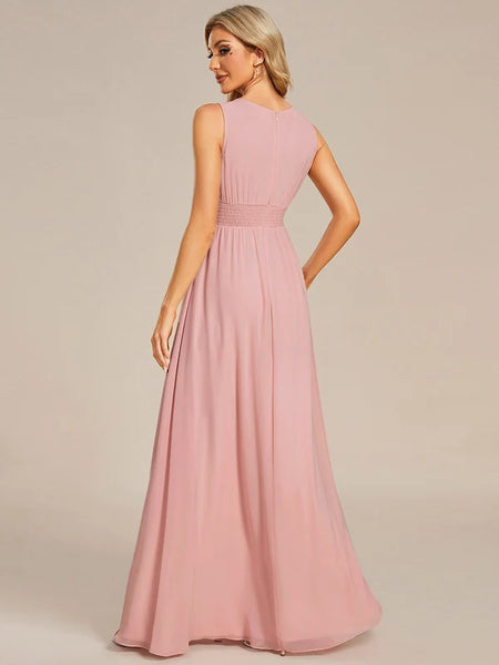 Vestido de Fiesta Talla XXXXL 24 — Rosa Empolvado — Entrega Inmediata