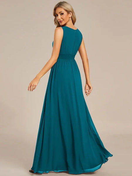 Vestido de Fiesta Talla XXL 16 — Azul Verdoso — Entrega Inmediata