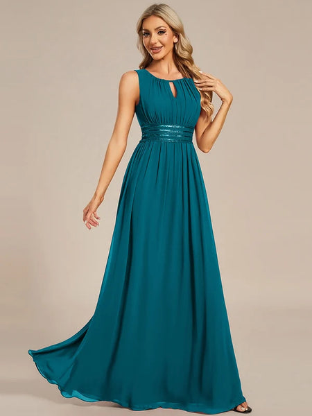 Vestido de Fiesta Talla XXL 16 — Azul Verdoso — Entrega Inmediata