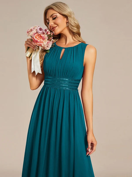 Vestido de Fiesta Talla XXL 16 — Azul Verdoso — Entrega Inmediata