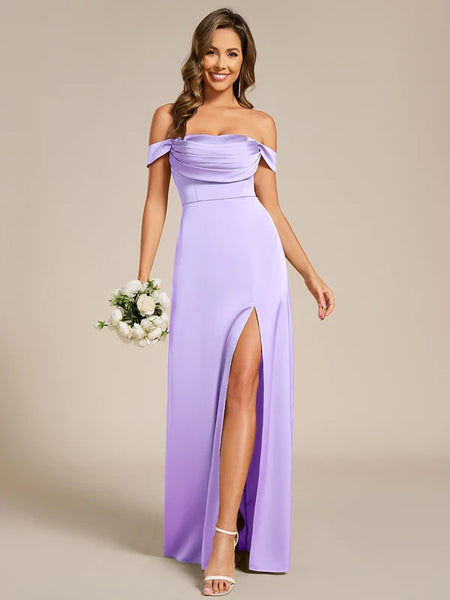 Vestido de Fiesta Talla S-M — Lila Escarchada — Entrega Inmediata