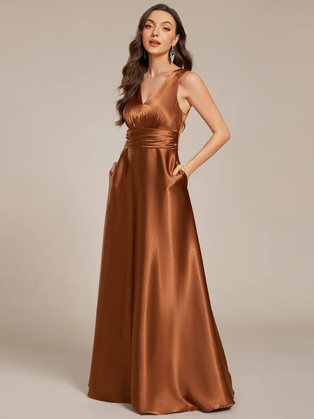 Vestido de Fiesta Talla XXL 16 — Cobre — Entrega Inmediata