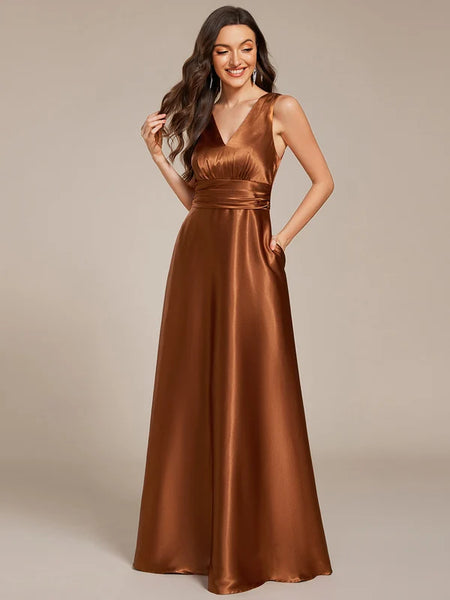 Vestido de Fiesta Talla XXL 16 — Cobre — Entrega Inmediata