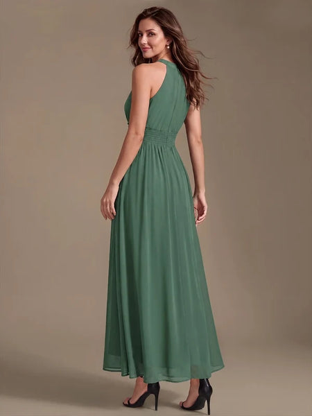 Vestido de Fiesta Talla M — Eucalipto — Entrega Inmediata