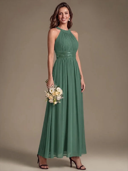 Vestido de Fiesta Talla M — Eucalipto — Entrega Inmediata