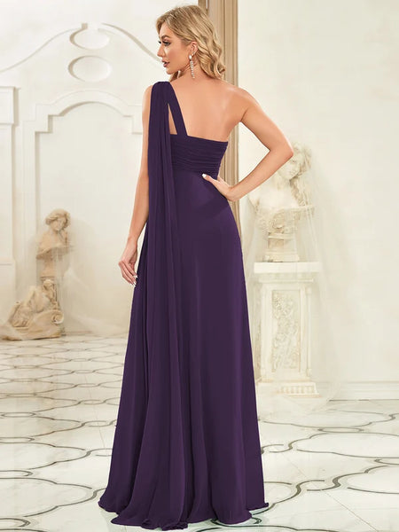 Vestido de Fiesta Talla XXXXL 24 — Morado Oscuro — Entrega Inmediata